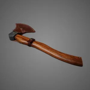 Hand-Forged Axe Damascus Steel Natural Wood Handle