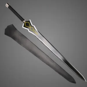 A 40-inch replica of Yuuki Konno’s sword from Sword Art Online, featuring a 30-inch stainless steel blade, leather-wrapped handle, and full-tang construction. Authentically detailed and balanced for display, cosplay, or gifting to anime fans.