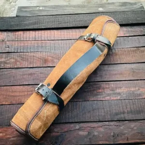 7-Piece Damascus Steel Chef Knife Set with Leather Sheath