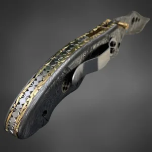 Custom Handmade Damascus Pocket Knife – 7.5 Folding Blade