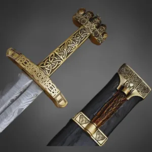 Custom Knightly Arming Sword – Hand-Forged Damascus Steel