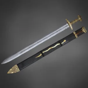 Custom Knightly Arming Sword – Hand-Forged Damascus Steel