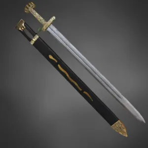 Custom Knightly Arming Sword – Hand-Forged Damascus Steel