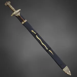 Custom Knightly Arming Sword – Hand-Forged Damascus Steel