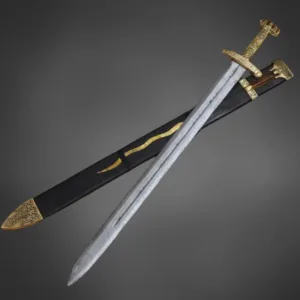 Custom Knightly Arming Sword – Hand-Forged Damascus Steel