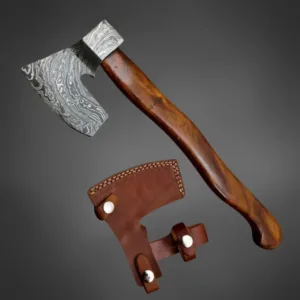 Damascus Axe Custom Hand-Forged Twisted Blade for Collectors