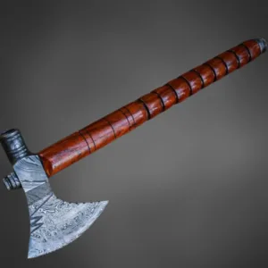 Damascus Tomahawk-Custom Handmade Axe with Rosewood