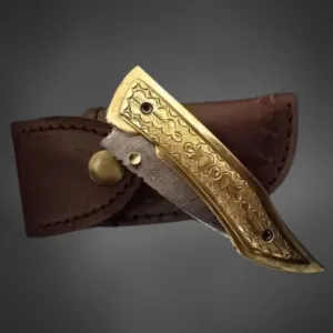 Hand-Forged Folding Knife – Premium Damascus Pocket Knife