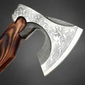 Survival Axe Hand-Forged Carbon Steel for Outdoor Adventures