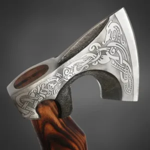 Survival Axe Hand-Forged Carbon Steel for Outdoor Adventures