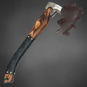 Survival Axe Hand-Forged Carbon Steel for Outdoor Adventures