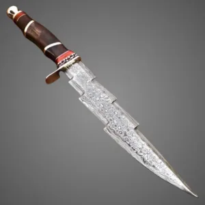 Custom Dagger with Walnut Handle | Lightning Fighter Knife