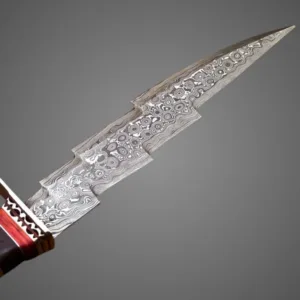 Custom Dagger with Walnut Handle Damascus Fighter Knife