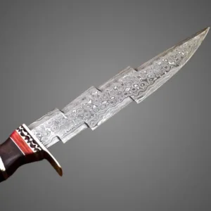 Custom Dagger with Walnut Handle Damascus Fighter Knife