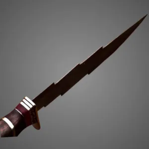 Custom Dagger with Walnut Handle Damascus Fighter Knife